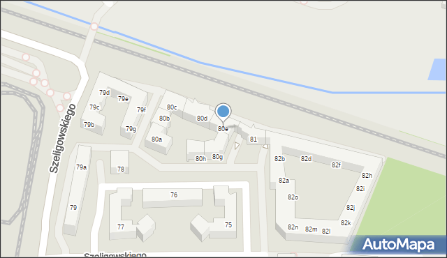 Poznań, Osiedle Stefana Batorego, 80e, mapa Poznania