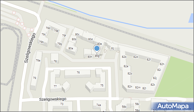 Poznań, Osiedle Stefana Batorego, 80g, mapa Poznania