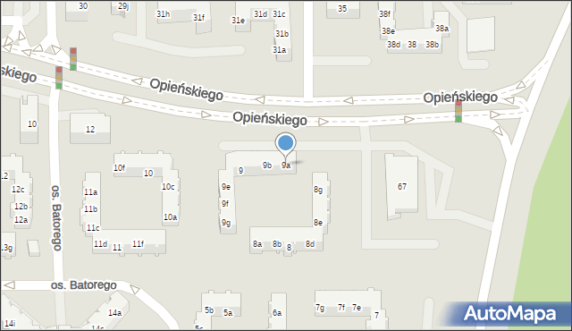 Poznań, Osiedle Stefana Batorego, 9a, mapa Poznania