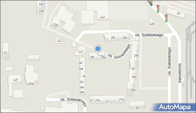 Poznań, Osiedle Króla Jana III Sobieskiego, 25b, mapa Poznania