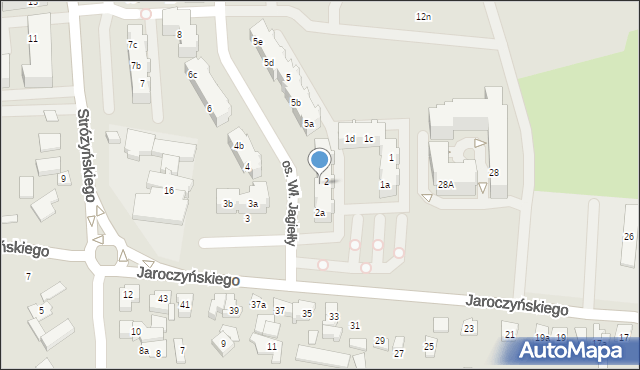 Poznań, Osiedle Króla Władysława Jagiełły, 2b, mapa Poznania