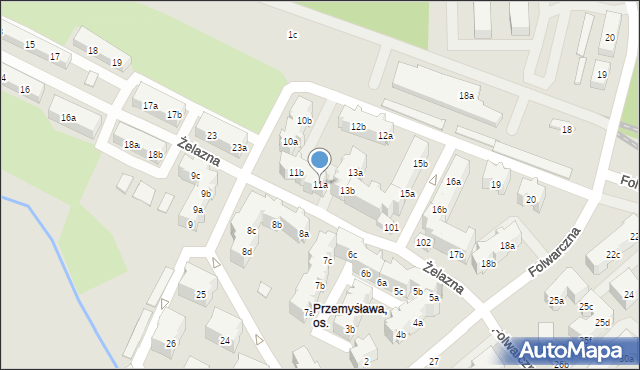 Poznań, Osiedle Przemysława, 11a, mapa Poznania