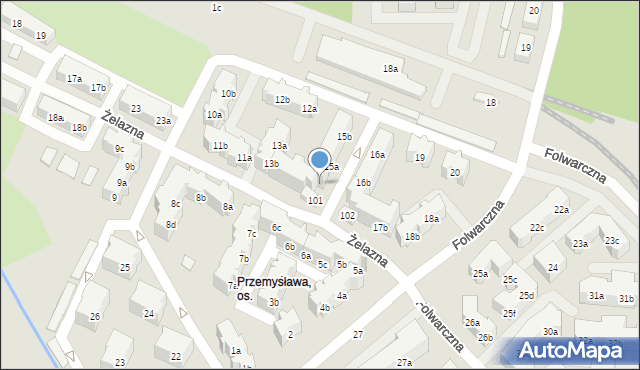 Poznań, Osiedle Przemysława, 14b, mapa Poznania