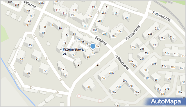 Poznań, Osiedle Przemysława, 4a, mapa Poznania