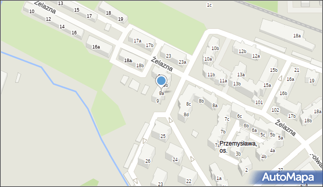 Poznań, Osiedle Przemysława, 9a, mapa Poznania