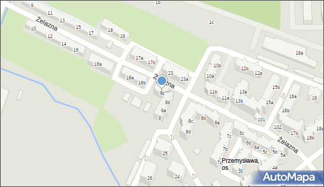 Poznań, Osiedle Przemysława, 9c, mapa Poznania