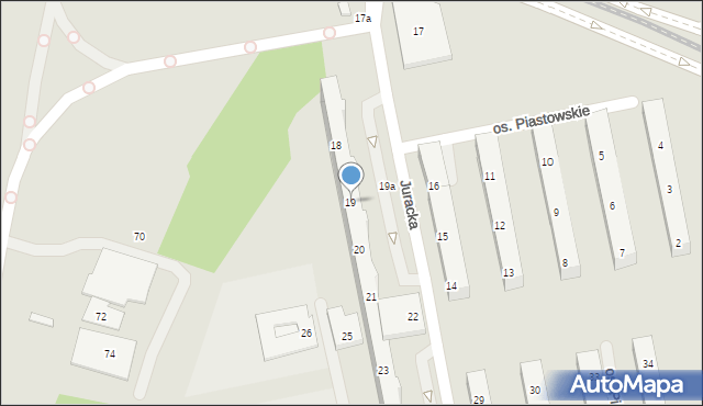 Poznań, Osiedle Piastowskie, 19, mapa Poznania