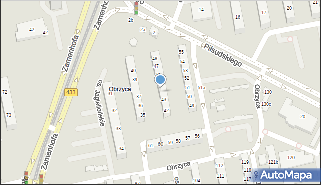 Poznań, Osiedle Jagiellońskie, 44, mapa Poznania