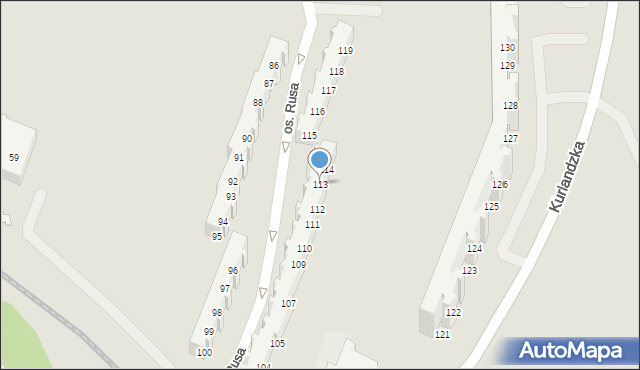 Poznań, Osiedle Rusa, 113, mapa Poznania