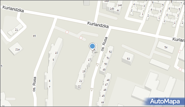 Poznań, Osiedle Rusa, 16, mapa Poznania