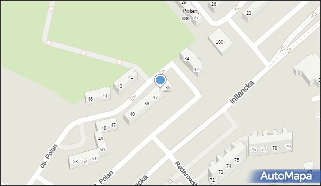 Poznań, Osiedle Polan, 36, mapa Poznania