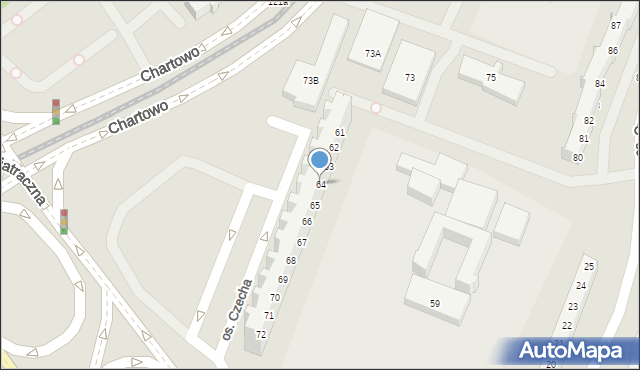 Poznań, Osiedle Czecha, 64, mapa Poznania