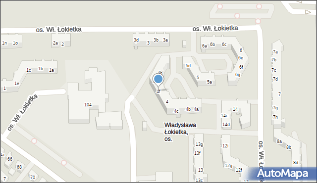 Poznań, Osiedle Króla Władysława Łokietka, 4f, mapa Poznania