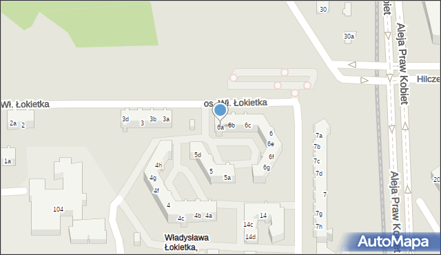 Poznań, Osiedle Króla Władysława Łokietka, 6a, mapa Poznania