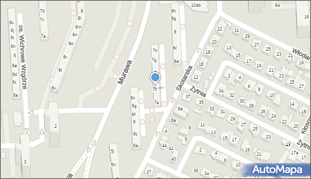 Poznań, Osiedle Kosmonautów, 7c, mapa Poznania