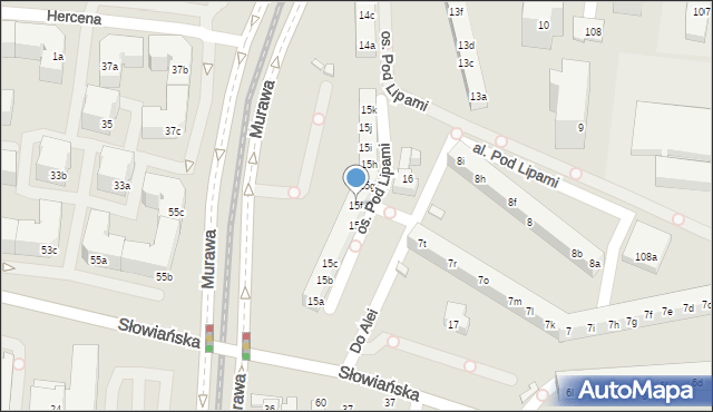 Poznań, Osiedle Pod Lipami, 15f, mapa Poznania