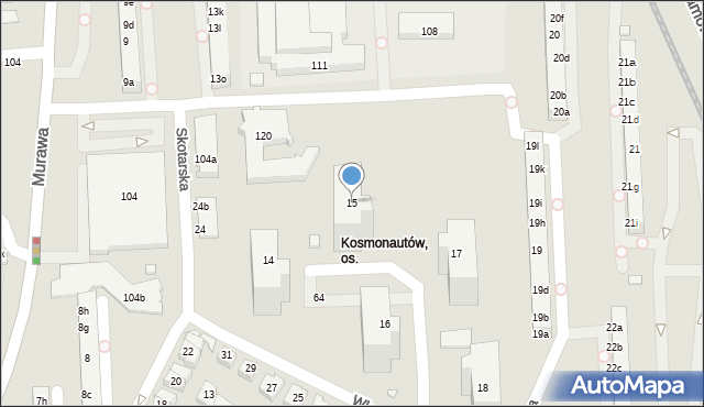 Poznań, Osiedle Kosmonautów, 15, mapa Poznania