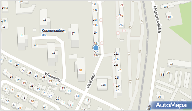 Poznań, Osiedle Kosmonautów, 19a, mapa Poznania