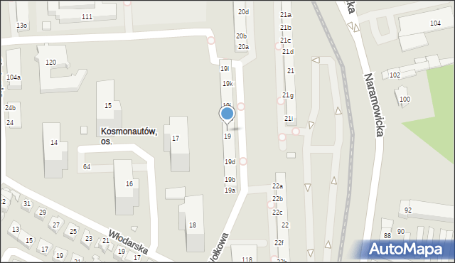 Poznań, Osiedle Kosmonautów, 19g, mapa Poznania