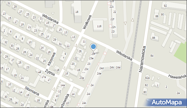 Poznań, Osiedle Kosmonautów, 23f, mapa Poznania