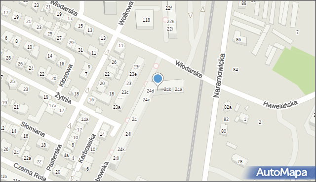 Poznań, Osiedle Kosmonautów, 24c, mapa Poznania