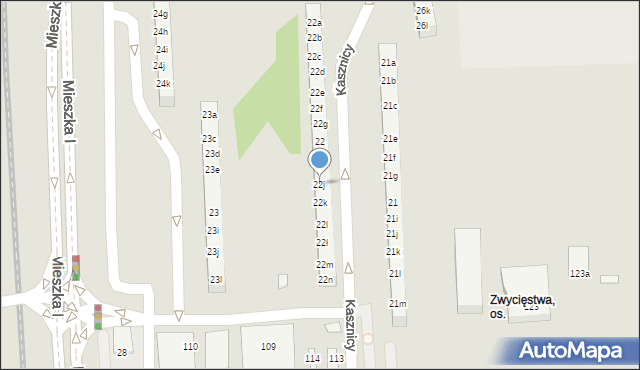 Poznań, Osiedle Zwycięstwa, 22j, mapa Poznania