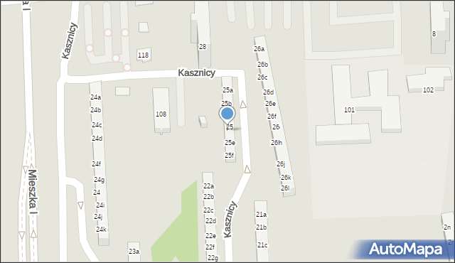 Poznań, Osiedle Zwycięstwa, 25d, mapa Poznania