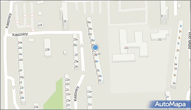 Poznań, Osiedle Zwycięstwa, 26, mapa Poznania