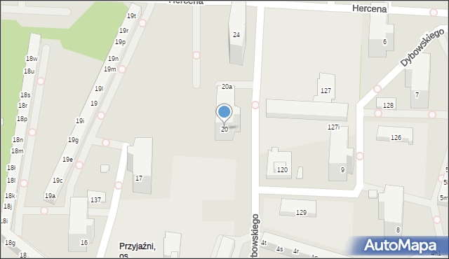 Poznań, Osiedle Przyjaźni, 20, mapa Poznania