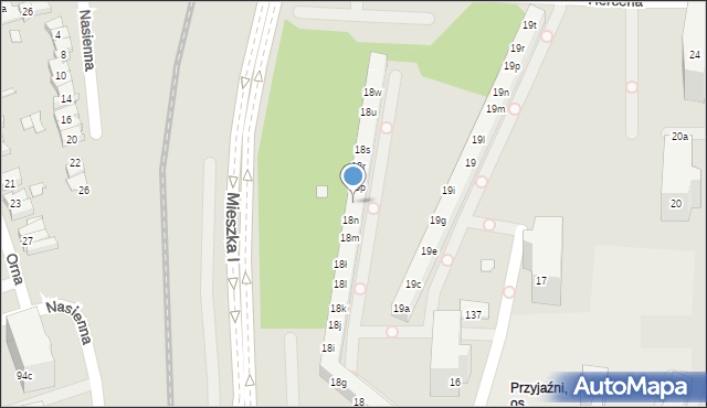 Poznań, Osiedle Przyjaźni, 18o, mapa Poznania