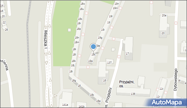 Poznań, Osiedle Przyjaźni, 19c, mapa Poznania