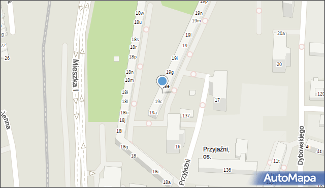 Poznań, Osiedle Przyjaźni, 19d, mapa Poznania