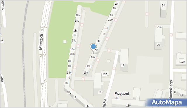 Poznań, Osiedle Przyjaźni, 19f, mapa Poznania