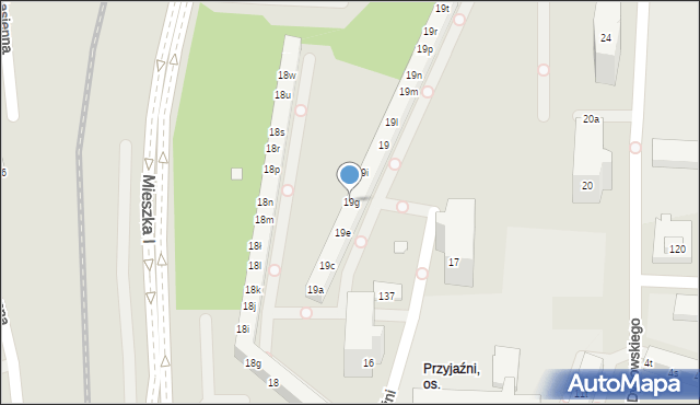 Poznań, Osiedle Przyjaźni, 19g, mapa Poznania