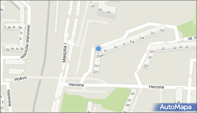 Poznań, Osiedle Przyjaźni, 21m, mapa Poznania