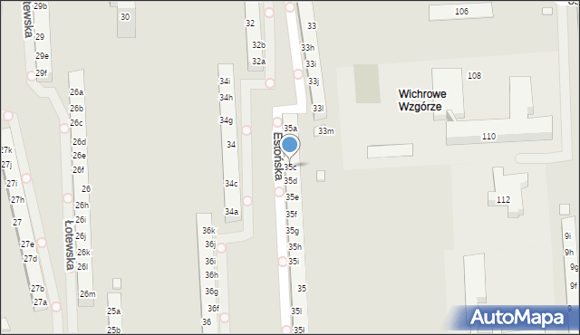 Poznań, Osiedle Wichrowe Wzgórze, 35c, mapa Poznania