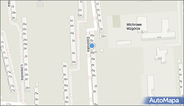 Poznań, Osiedle Wichrowe Wzgórze, 35d, mapa Poznania