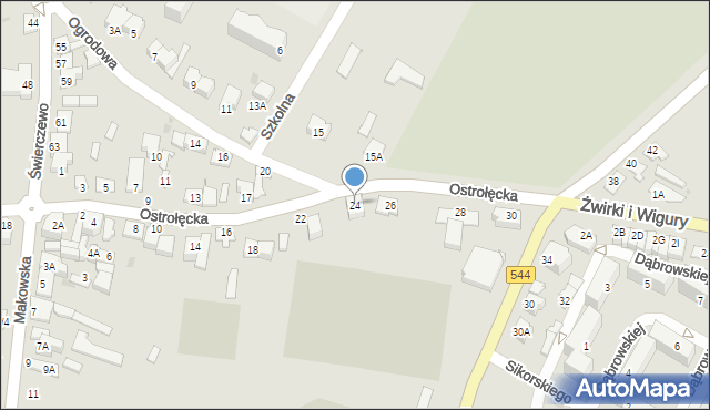 Przasnysz, Ostrołęcka, 24, mapa Przasnysz