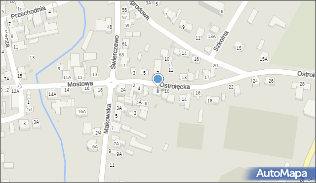 Przasnysz, Ostrołęcka, 8, mapa Przasnysz