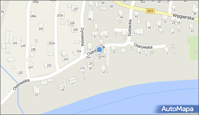 Przemyśl, Ostrowska, 11, mapa Przemyśla