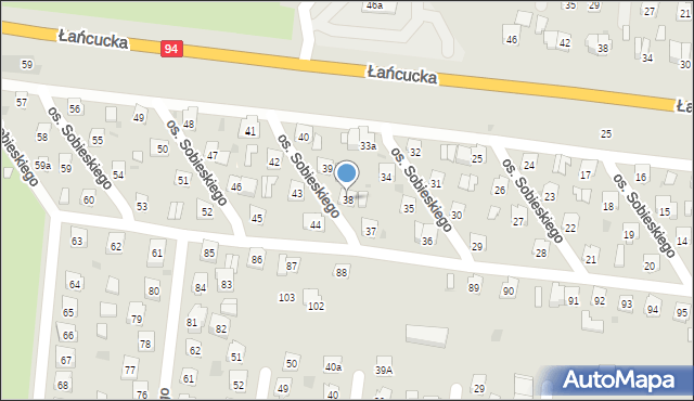 Przeworsk, Osiedle Króla Jana III Sobieskiego, 38, mapa Przeworsk