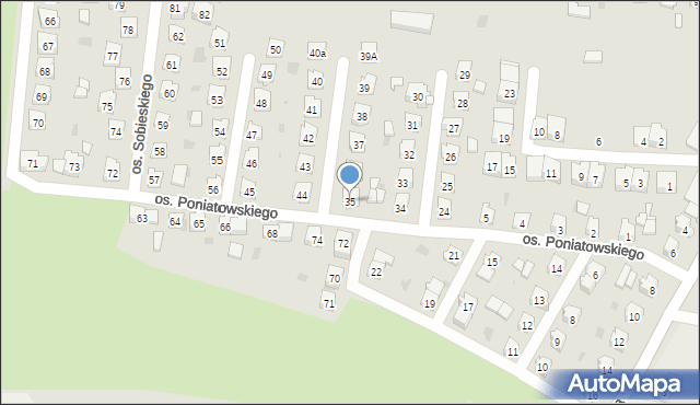 Przeworsk, Osiedle Księcia Józefa Poniatowskiego, 35, mapa Przeworsk