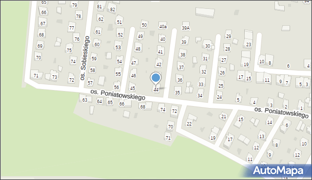 Przeworsk, Osiedle Księcia Józefa Poniatowskiego, 44, mapa Przeworsk