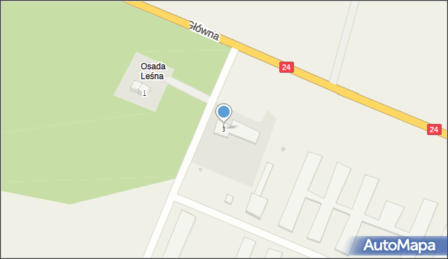 Przytoczna, Osada Leśna, 3, mapa Przytoczna