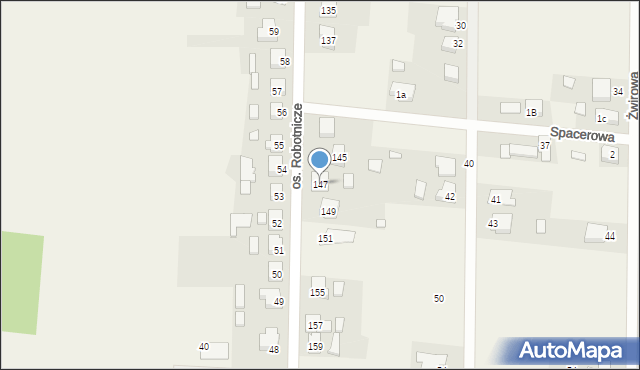Radłów, Osiedle Robotnicze, 147, mapa Radłów