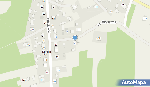 Radomyśl nad Sanem, Osiedle Słoneczne, 20, mapa Radomyśl nad Sanem