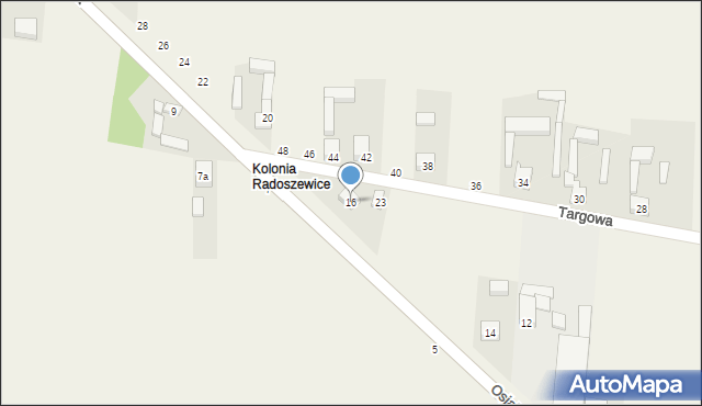 Radoszewice, Osjakowska, 16, mapa Radoszewice