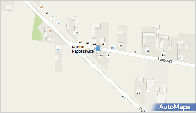 Radoszewice, Osjakowska, 18, mapa Radoszewice