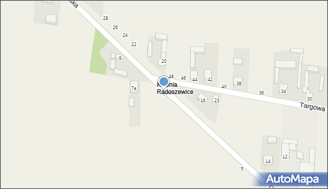 Radoszewice, Osjakowska, 7, mapa Radoszewice