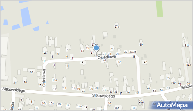 Radzyń Podlaski, Osiedlowa, 17a, mapa Radzyń Podlaski